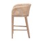 Bali & Pari Papua Modern Bohemian Antique White Washed Rattan and Mahogany Wood Counter Stool 243-13490-ZORO - alternate 4